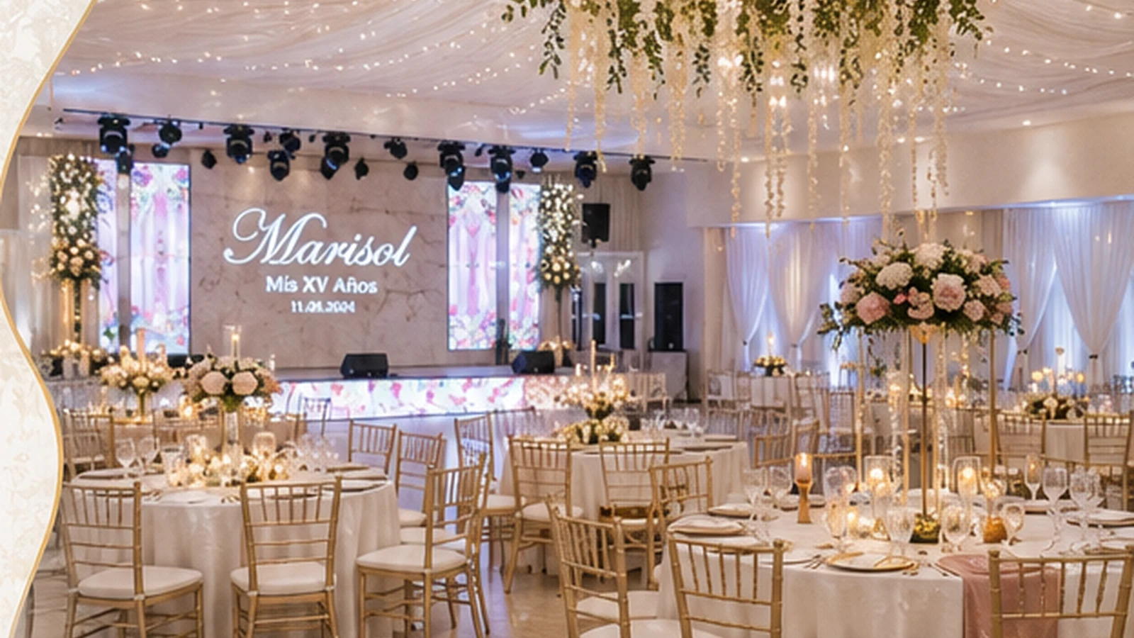 Salón Premier decorado para evento