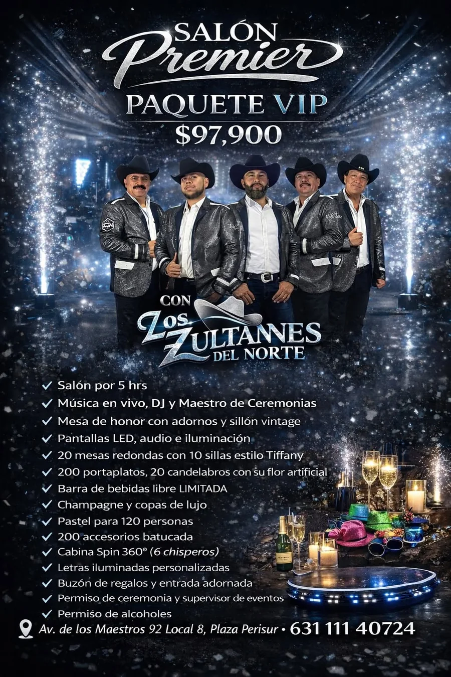 Chisperos para XV años bodas y eventos en Salón Premier Nogales